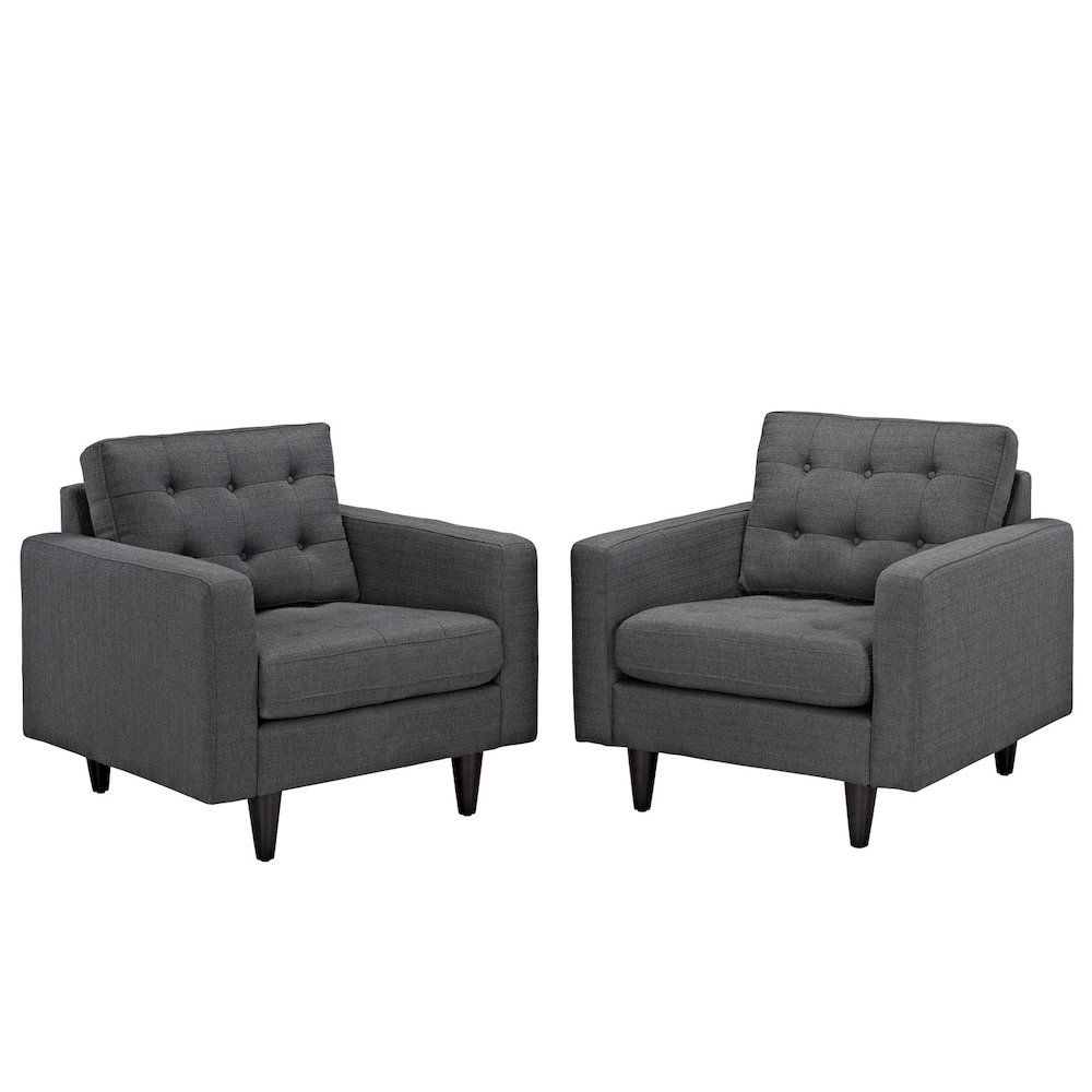 Empress Upholstered Fabric Armchair Set of 2. Picture 1