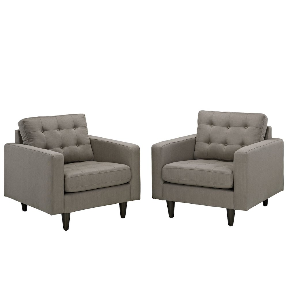 Empress Upholstered Fabric Armchair Set of 2. Picture 1
