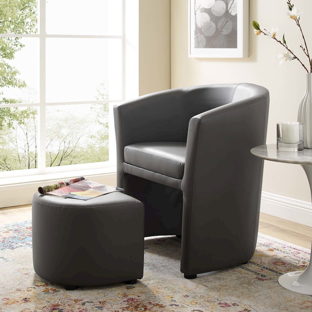 Divulge Armchair and Ottoman. Picture 6