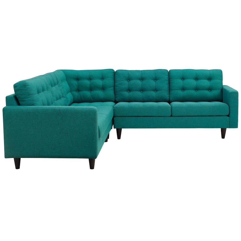 Empress 3 Piece Upholstered Fabric Sectional Sofa Set. Picture 2