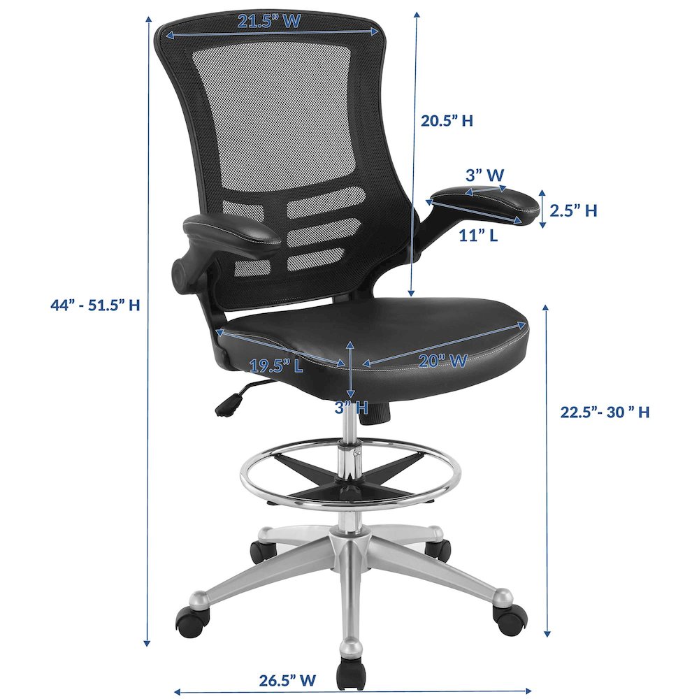 Attainment Vinyl Drafting Chair. Picture 4