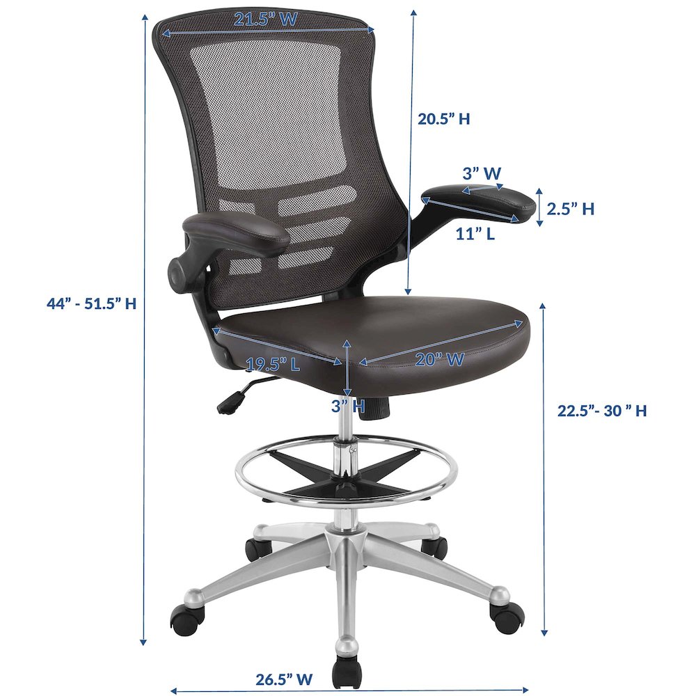 Attainment Vinyl Drafting Chair. Picture 4