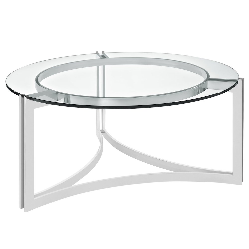 Signet Stainless Steel Coffee Table. Picture 1
