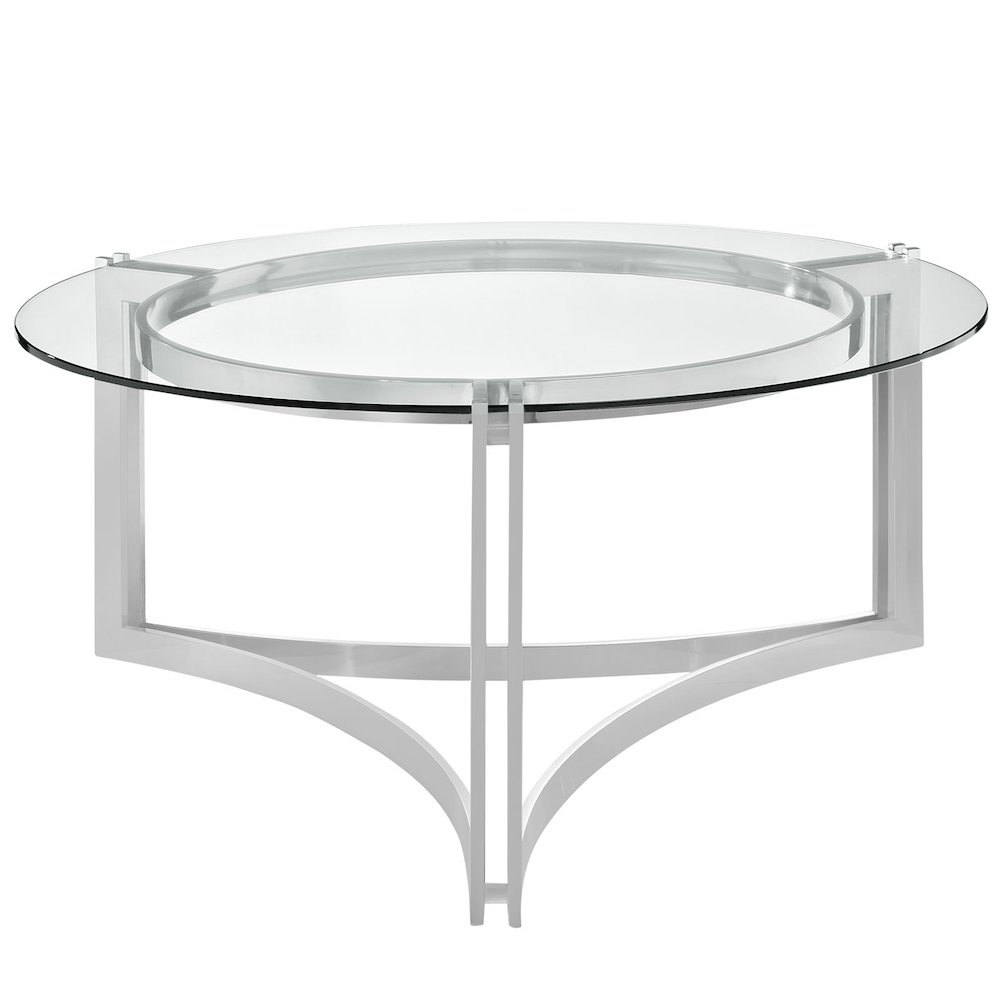 Signet Stainless Steel Coffee Table. Picture 3