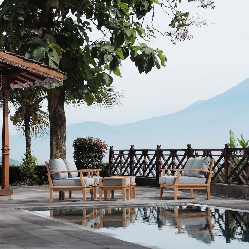 Marina 5 Piece Outdoor Patio Teak Set. Picture 8