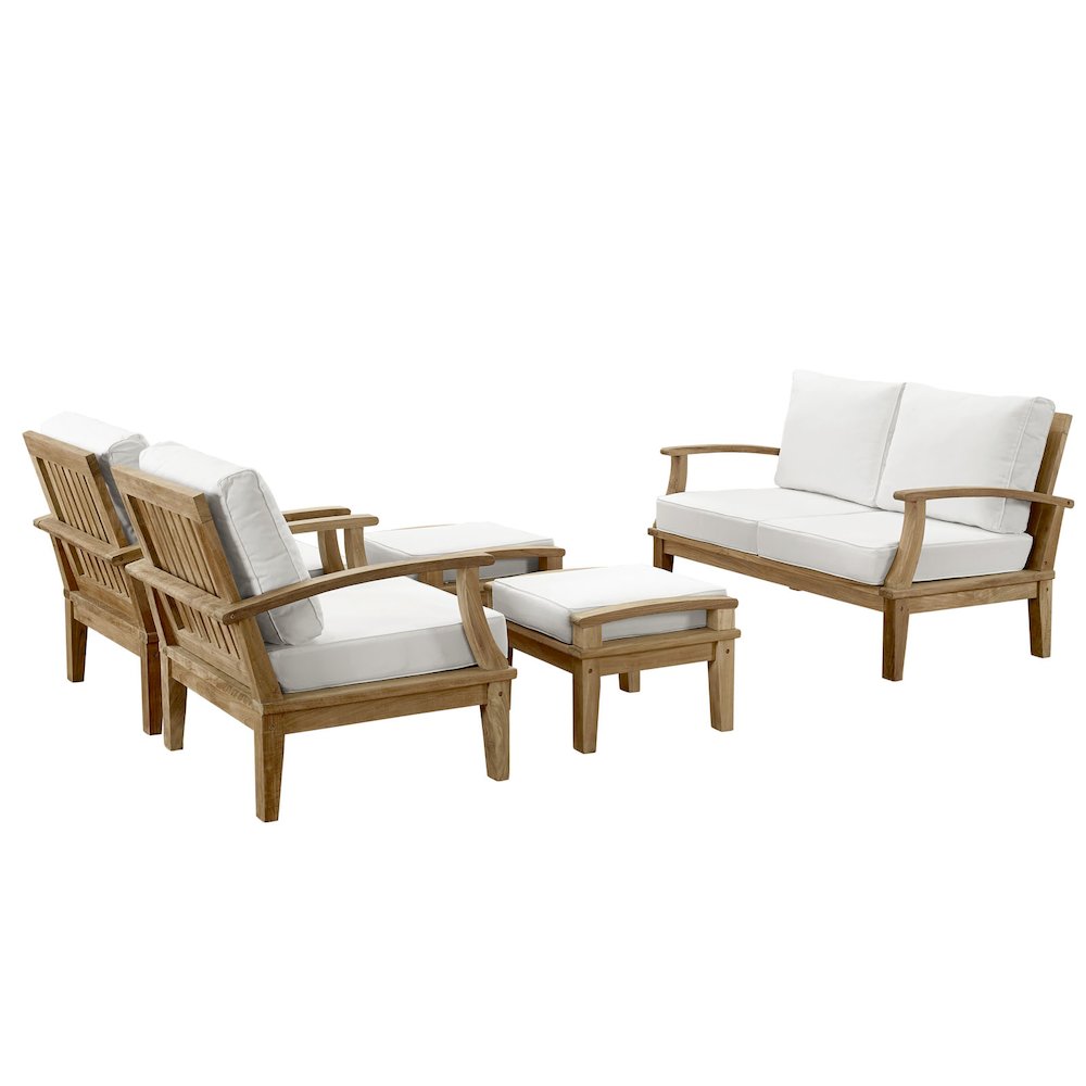 Marina 5 Piece Outdoor Patio Teak Set. Picture 2