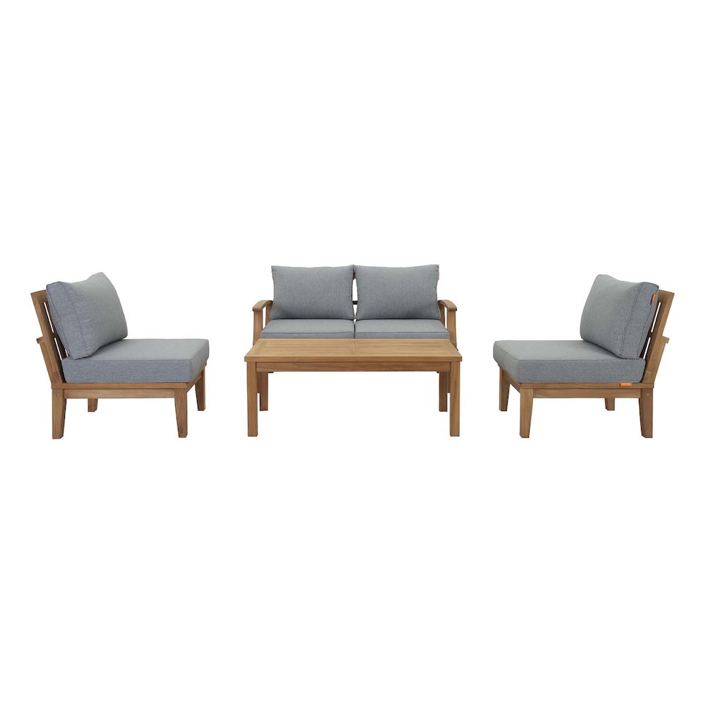 Marina 5 Piece Outdoor Patio Teak Set. Picture 1