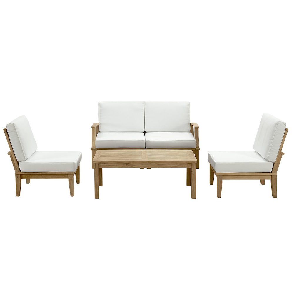 Marina 5 Piece Outdoor Patio Teak Set. Picture 1
