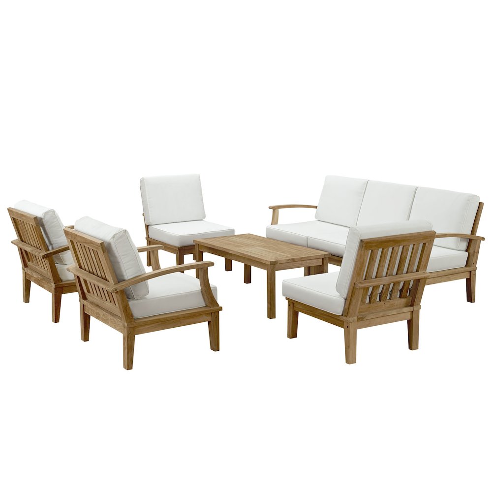Marina 8 Piece Outdoor Patio Teak Set. Picture 1