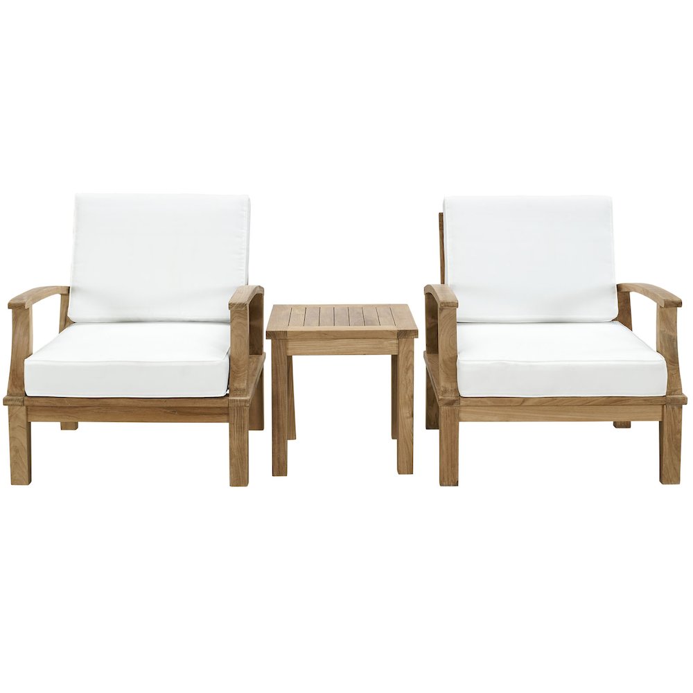 Marina 3 Piece Outdoor Patio Teak Set. Picture 1
