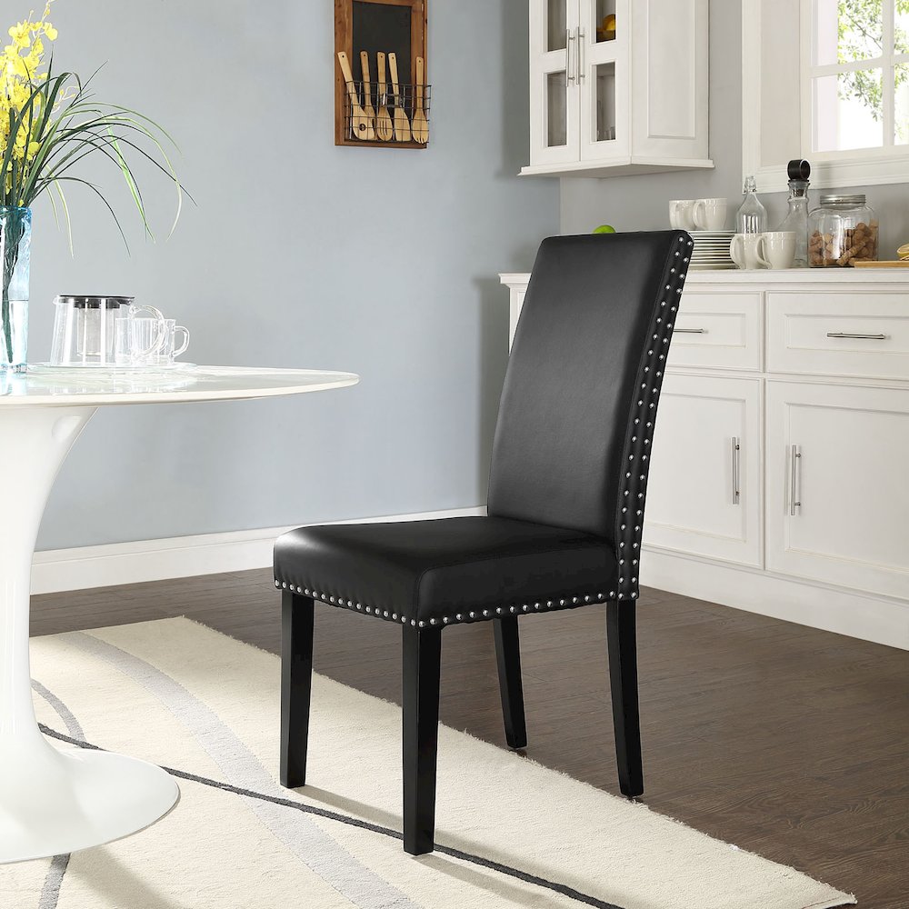 Parcel Dining Faux Leather Side Chair. Picture 4