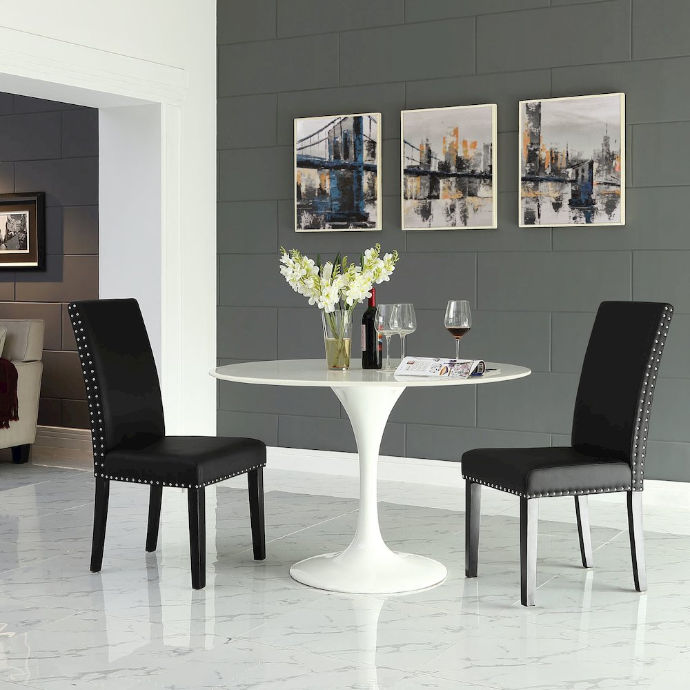 Parcel Dining Faux Leather Side Chair. Picture 5