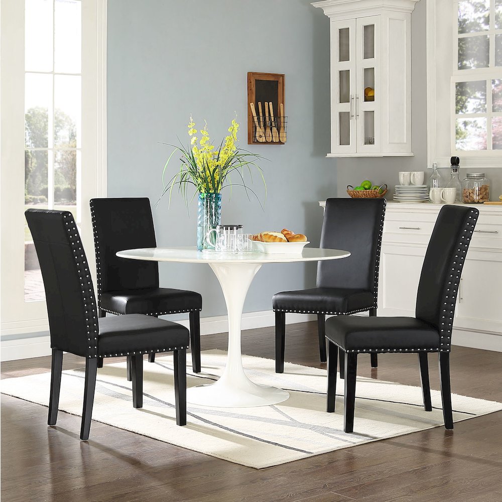 Parcel Dining Faux Leather Side Chair. Picture 6