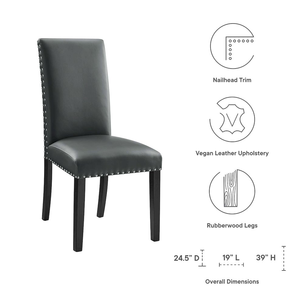 Parcel Dining Faux Leather Side Chair. Picture 2
