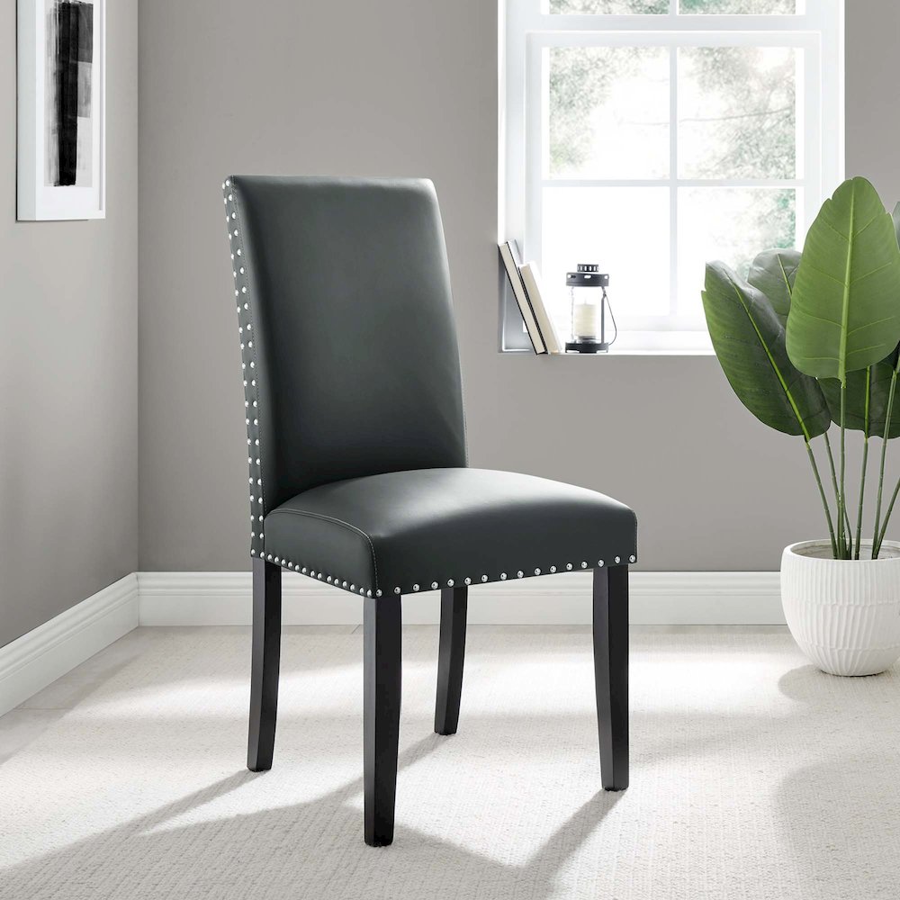 Parcel Dining Faux Leather Side Chair. Picture 7