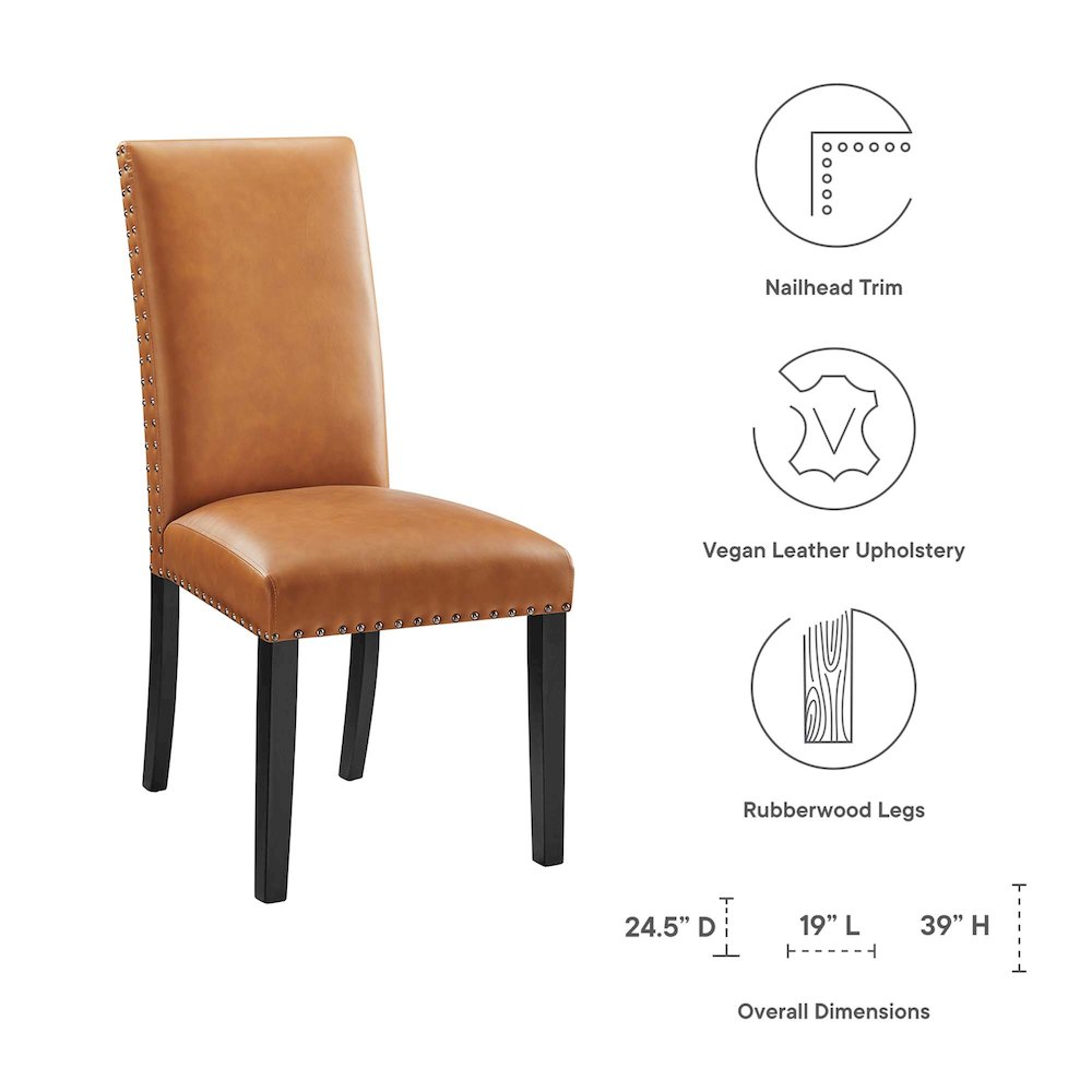 Parcel Dining Faux Leather Side Chair. Picture 2