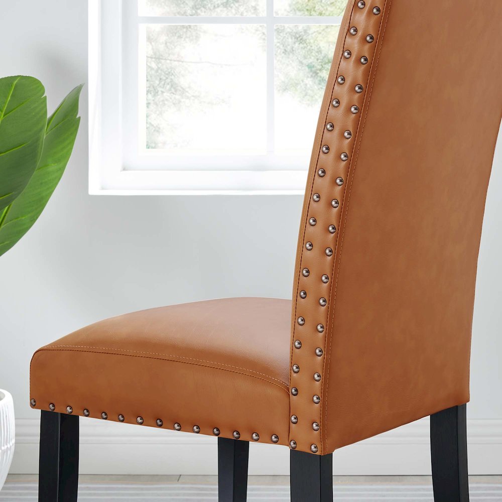 Parcel Dining Faux Leather Side Chair. Picture 8