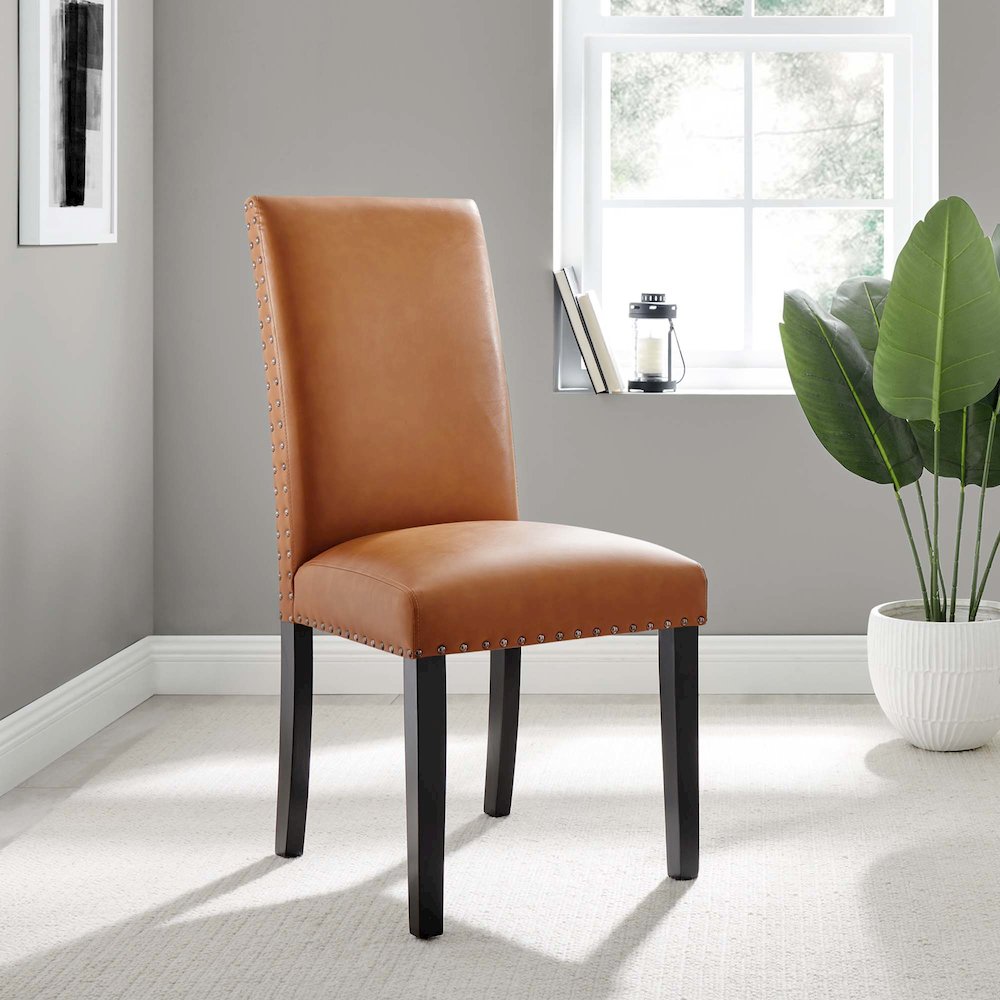Parcel Dining Faux Leather Side Chair. Picture 7