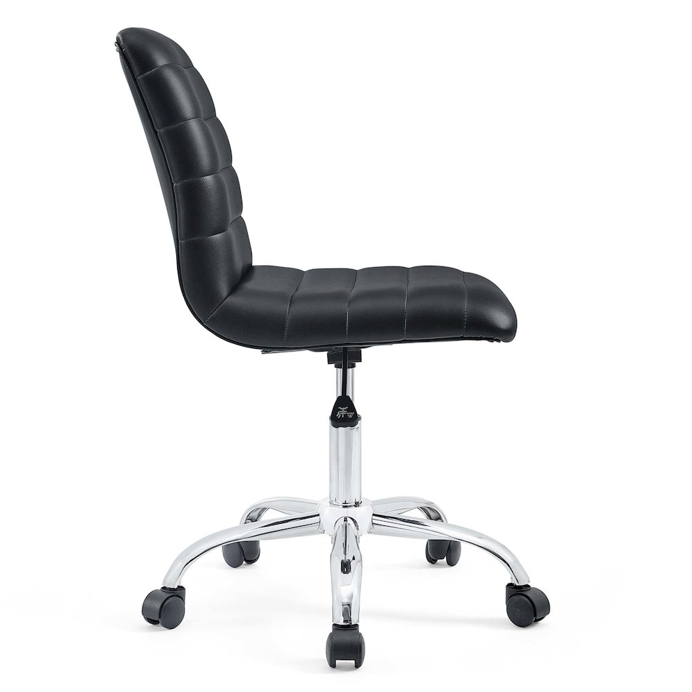 Ripple Armless Mid Back Vinyl Office Chair. Picture 5