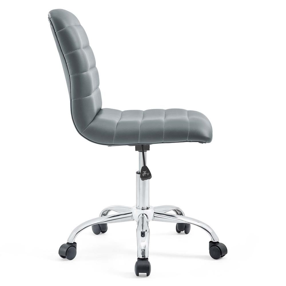 Ripple Armless Mid Back Vinyl Office Chair. Picture 2