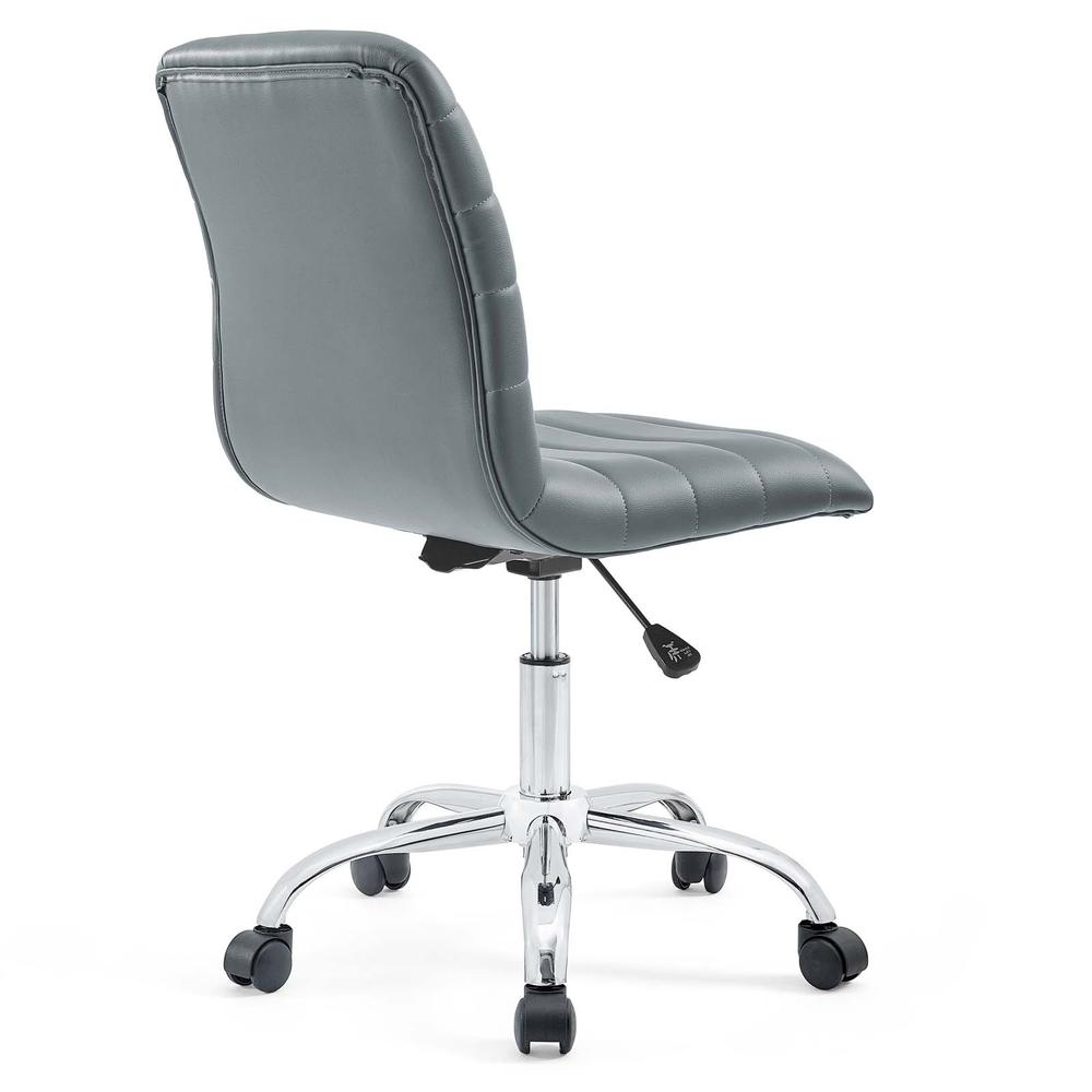 Ripple Armless Mid Back Vinyl Office Chair. Picture 3