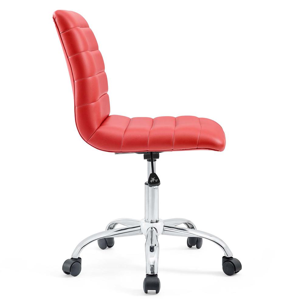 Ripple Armless Mid Back Vinyl Office Chair. Picture 2