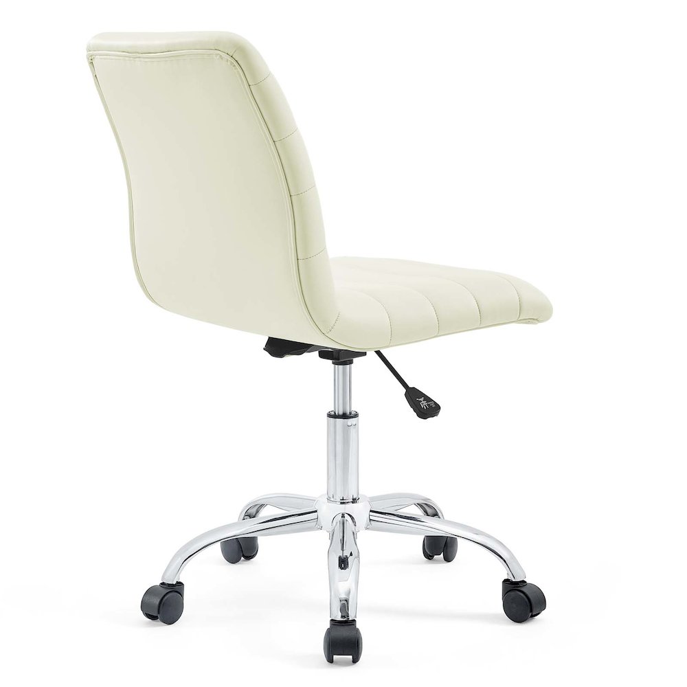 Ripple Armless Mid Back Vinyl Office Chair. Picture 4