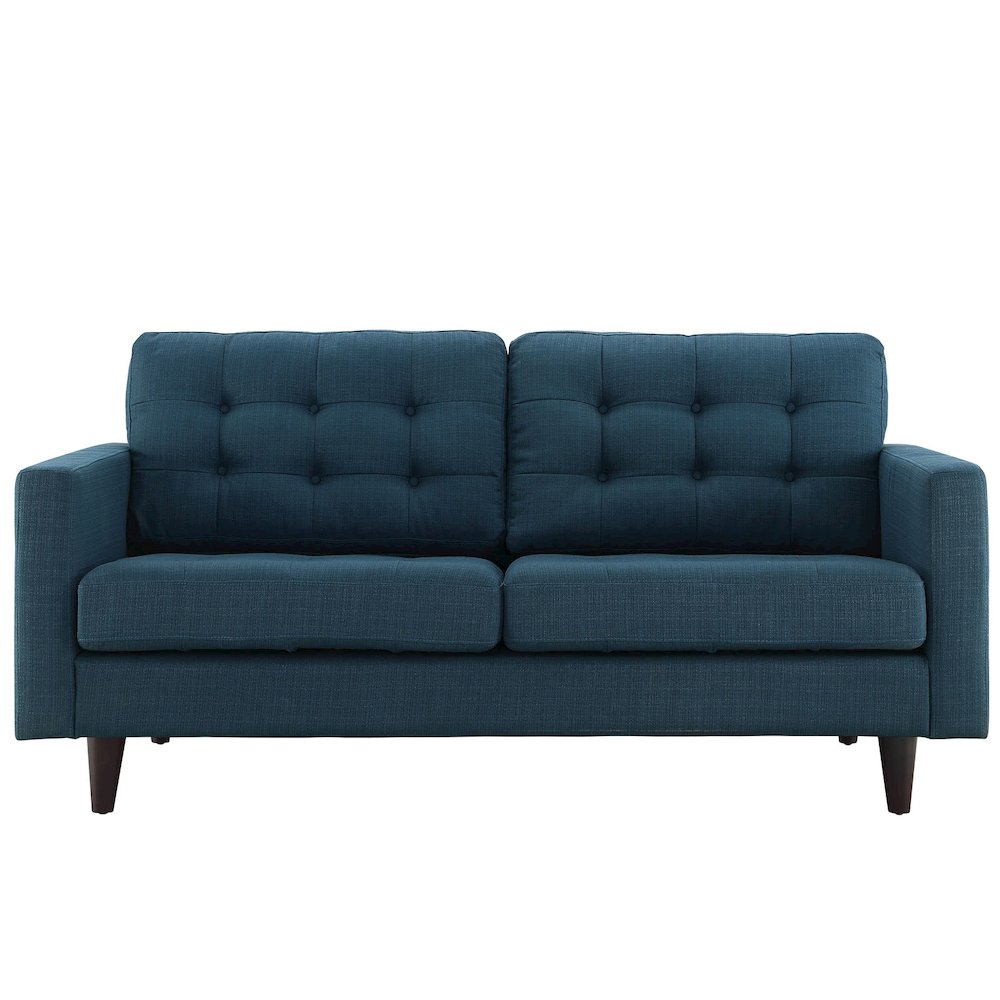Empress Upholstered Fabric Loveseat. Picture 2