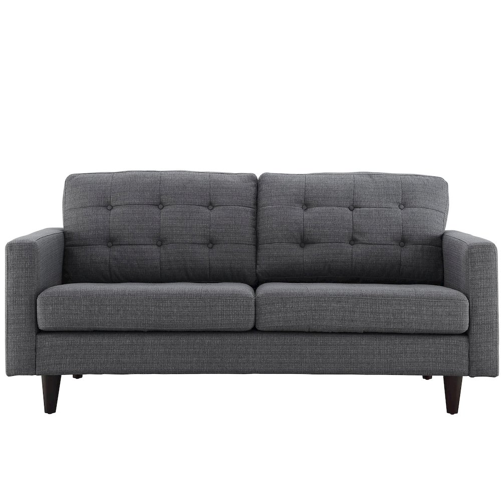 Empress Upholstered Fabric Loveseat. Picture 2