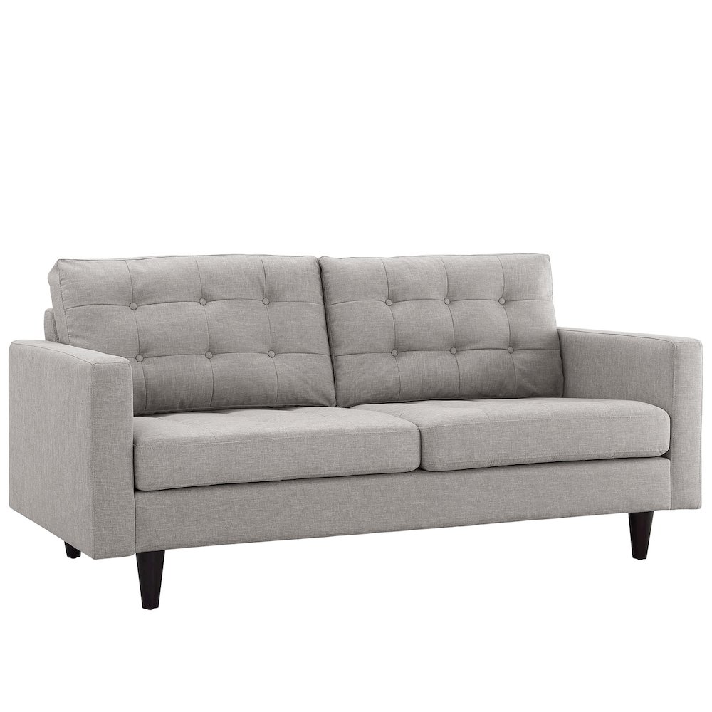 Empress Upholstered Fabric Loveseat. Picture 1