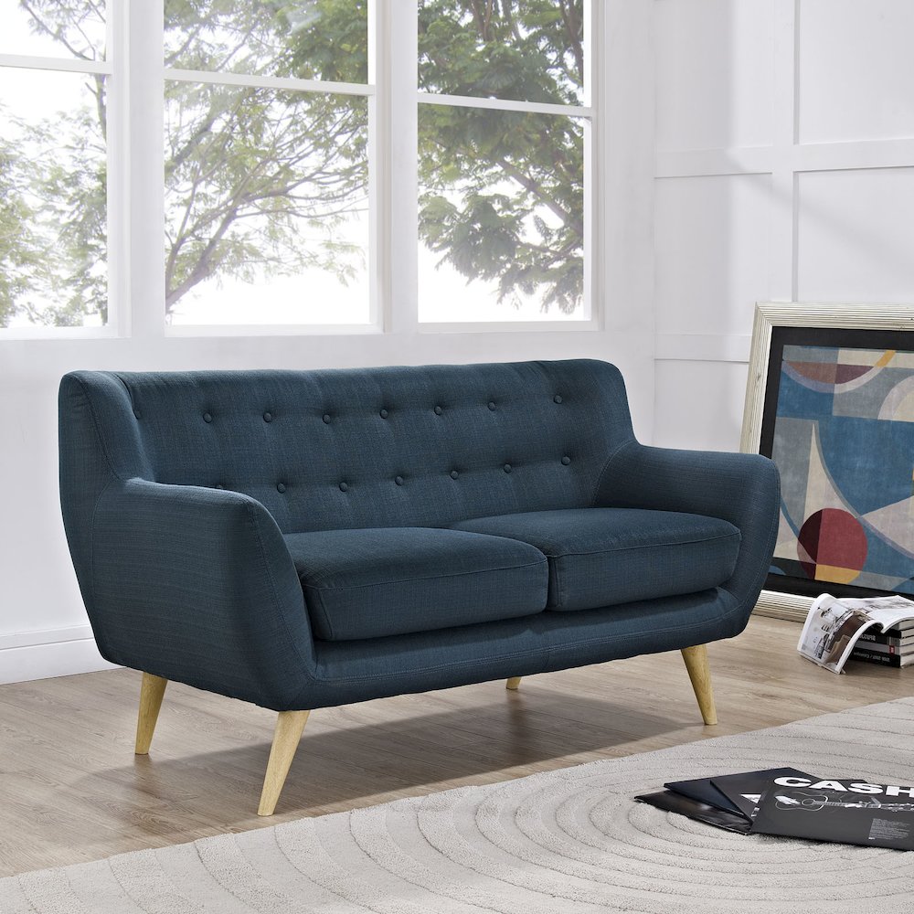Remark Upholstered Fabric Loveseat. Picture 4