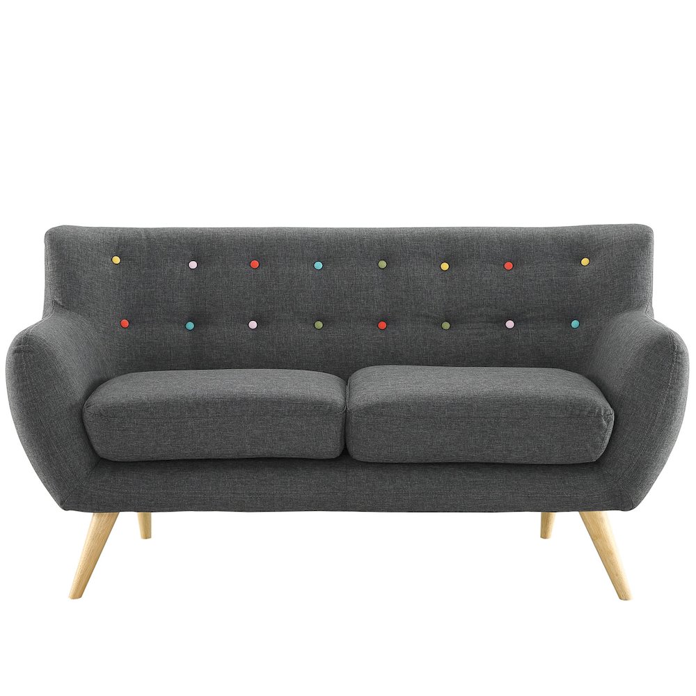 Remark Upholstered Fabric Loveseat. Picture 2