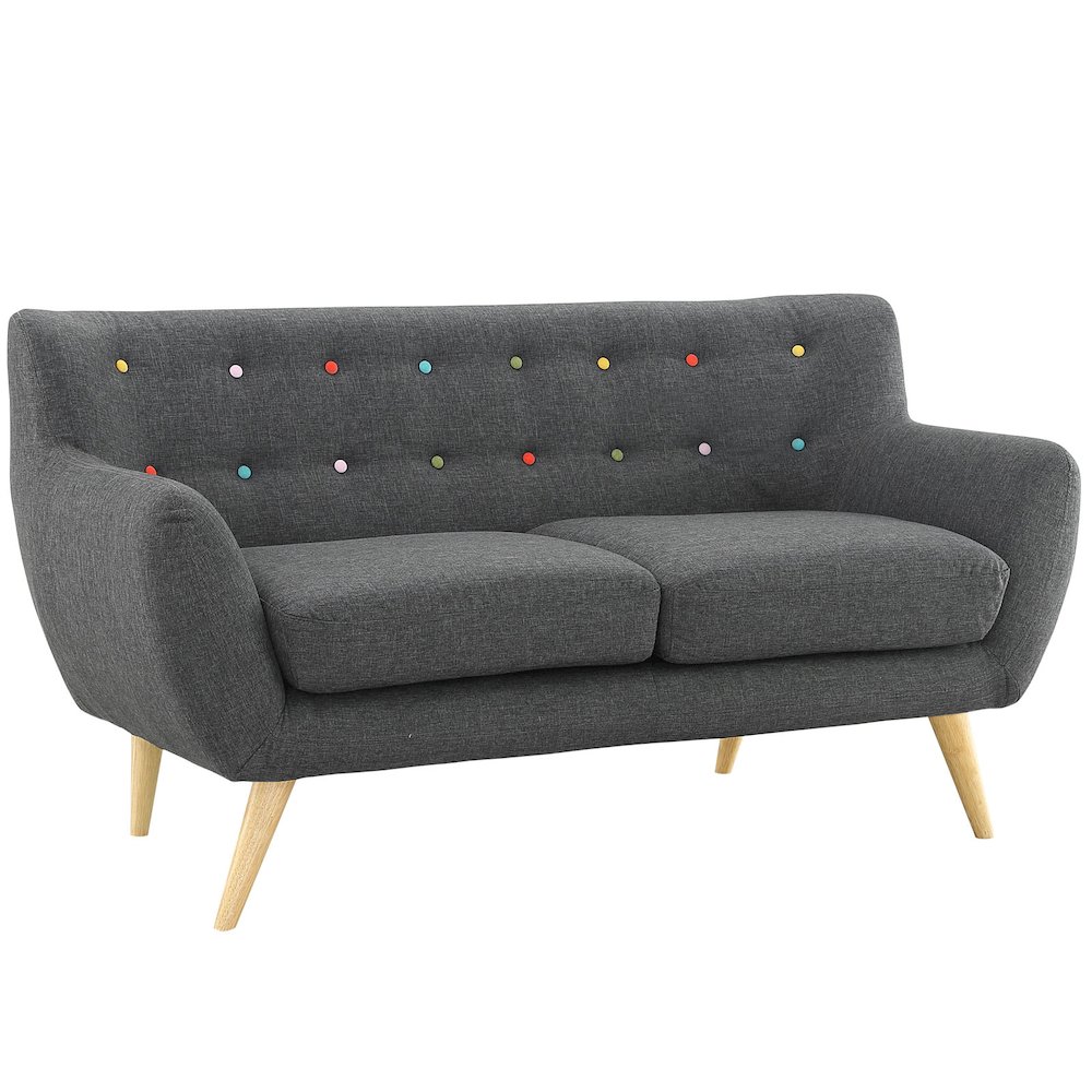 Remark Upholstered Fabric Loveseat. Picture 1