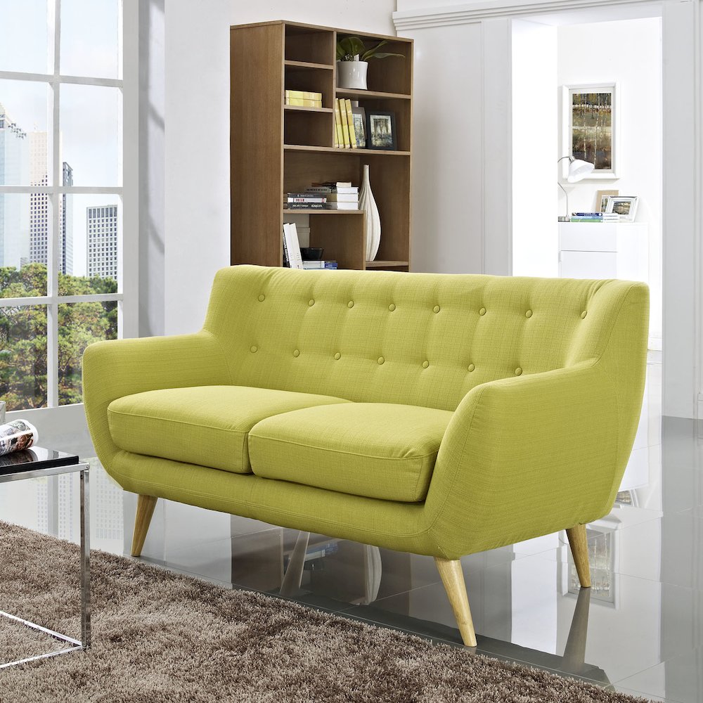 Remark Upholstered Fabric Loveseat. Picture 4