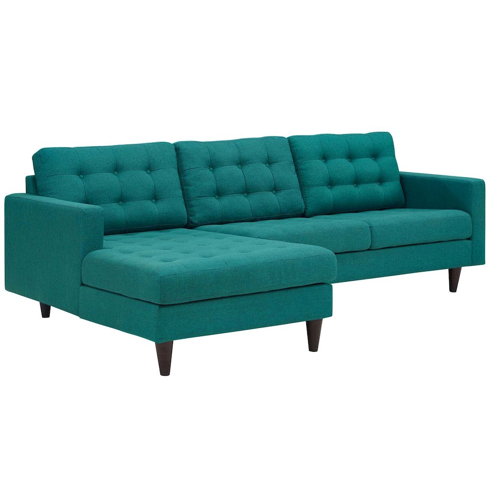 Empress Left-Facing Upholstered Fabric Sectional Sofa. Picture 1