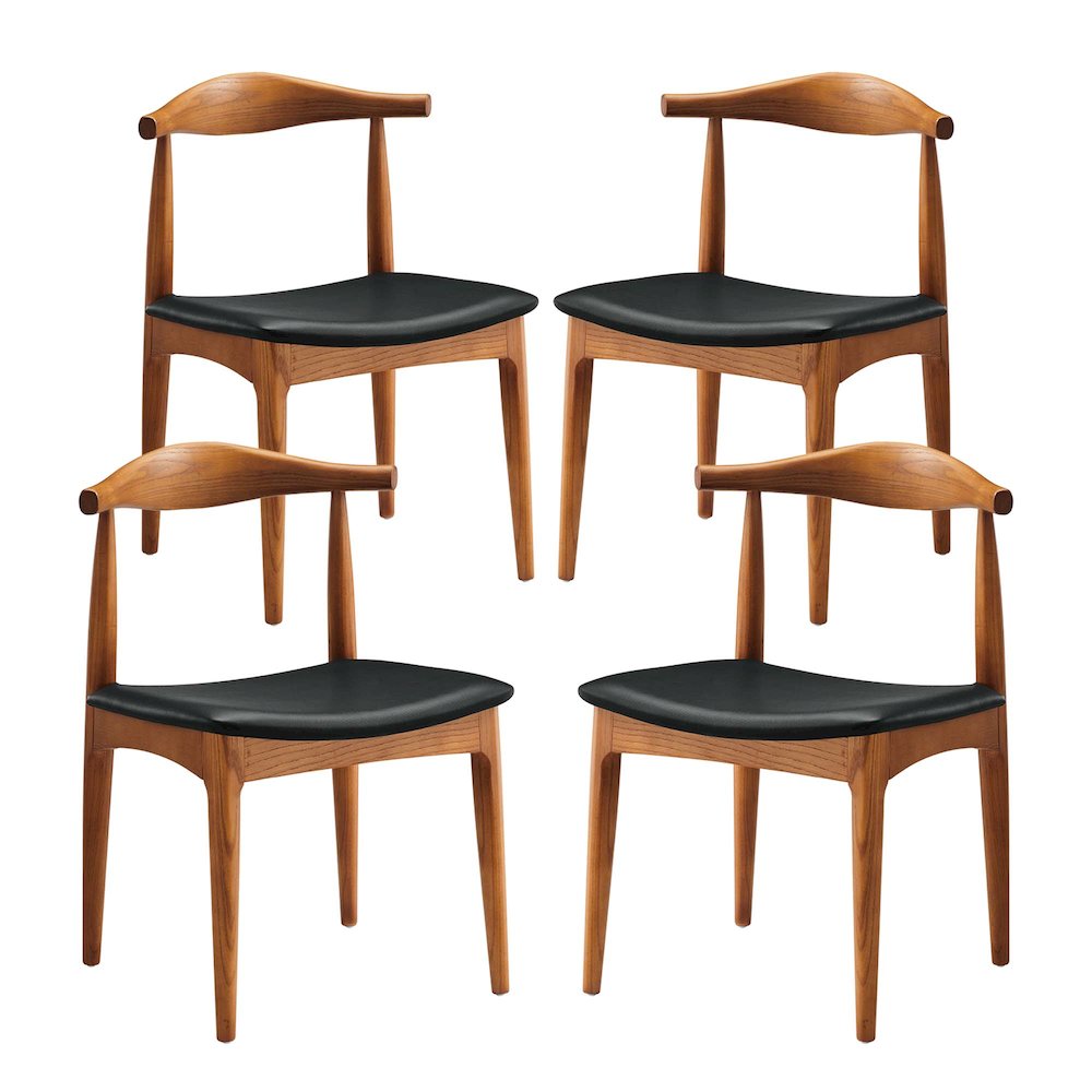 Tracy Wood Dining Chairs Set of 4. Picture 1