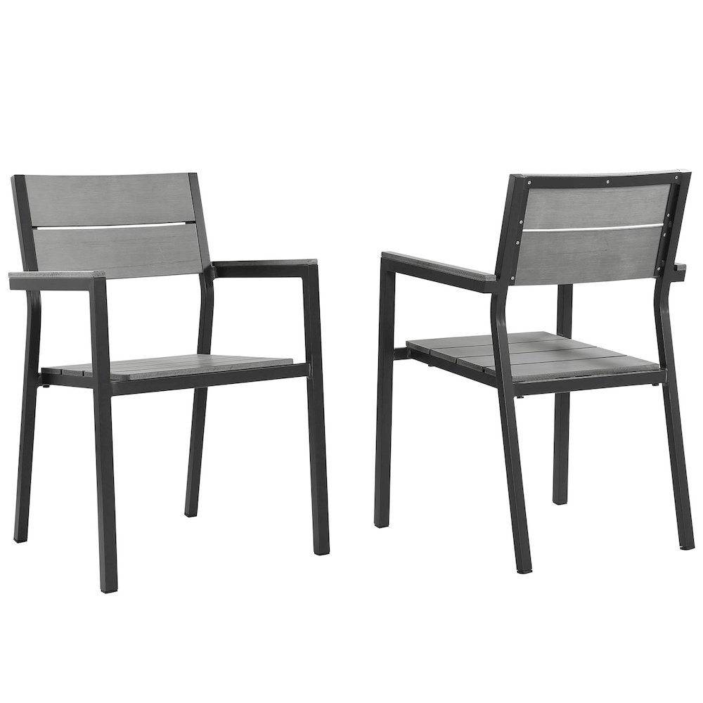Maine Outdoor Patio Dining Armchair Set of 2. Picture 1