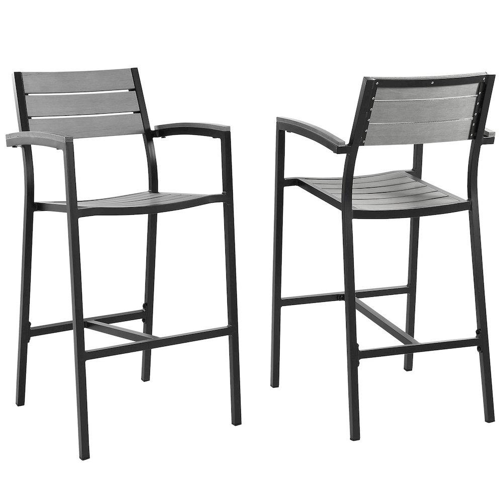 Maine Outdoor Patio Bar Stool Set of 2. Picture 1