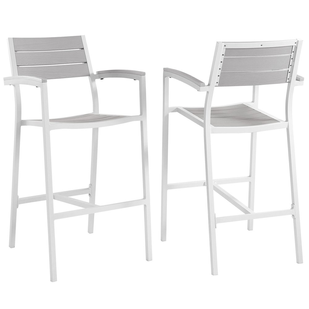 Maine Outdoor Patio Bar Stool Set of 2. Picture 1
