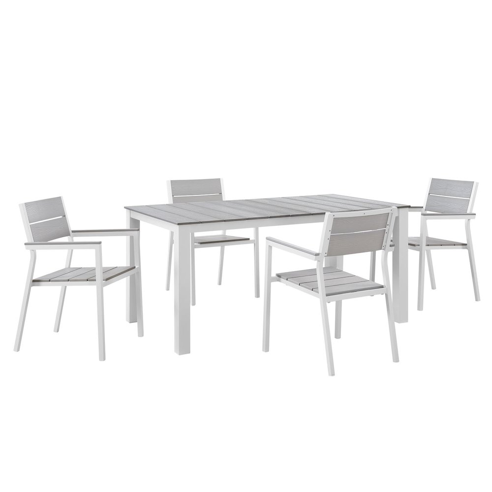 Maine 5 Piece Outdoor Patio Dining Set. Picture 1