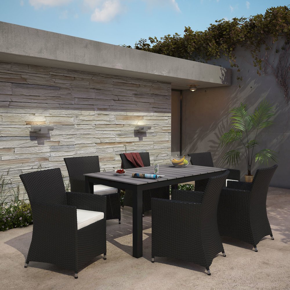 Junction 7 Piece Outdoor Patio Dining Set. Picture 7