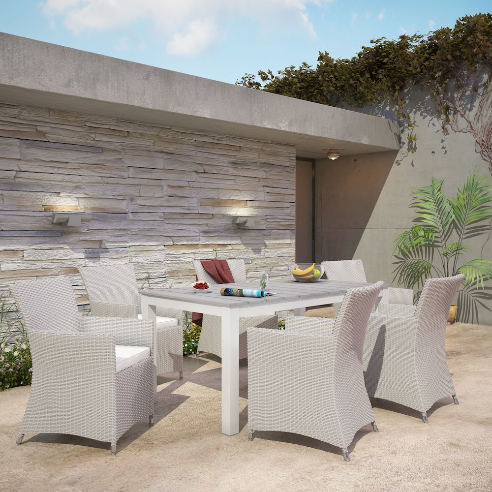 Junction 7 Piece Outdoor Patio Dining Set. Picture 7