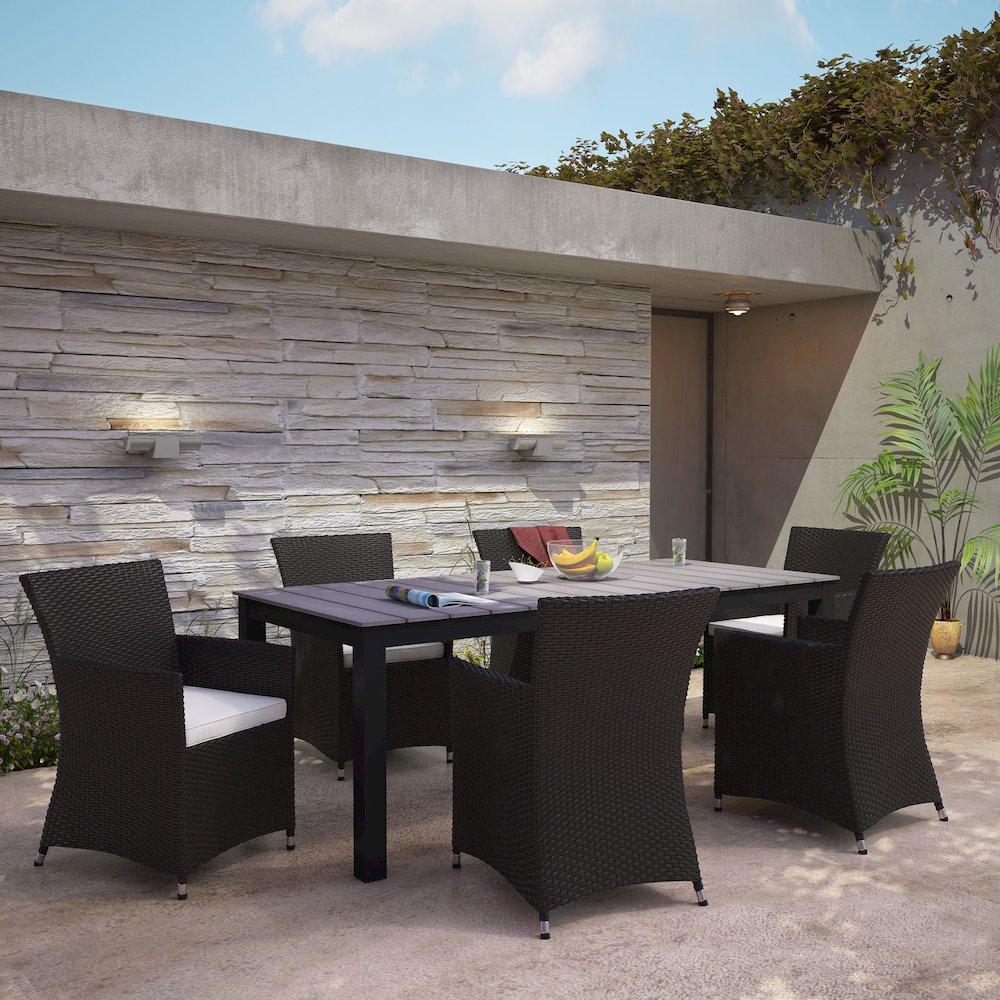 Junction 7 Piece Outdoor Patio Dining Set. Picture 7