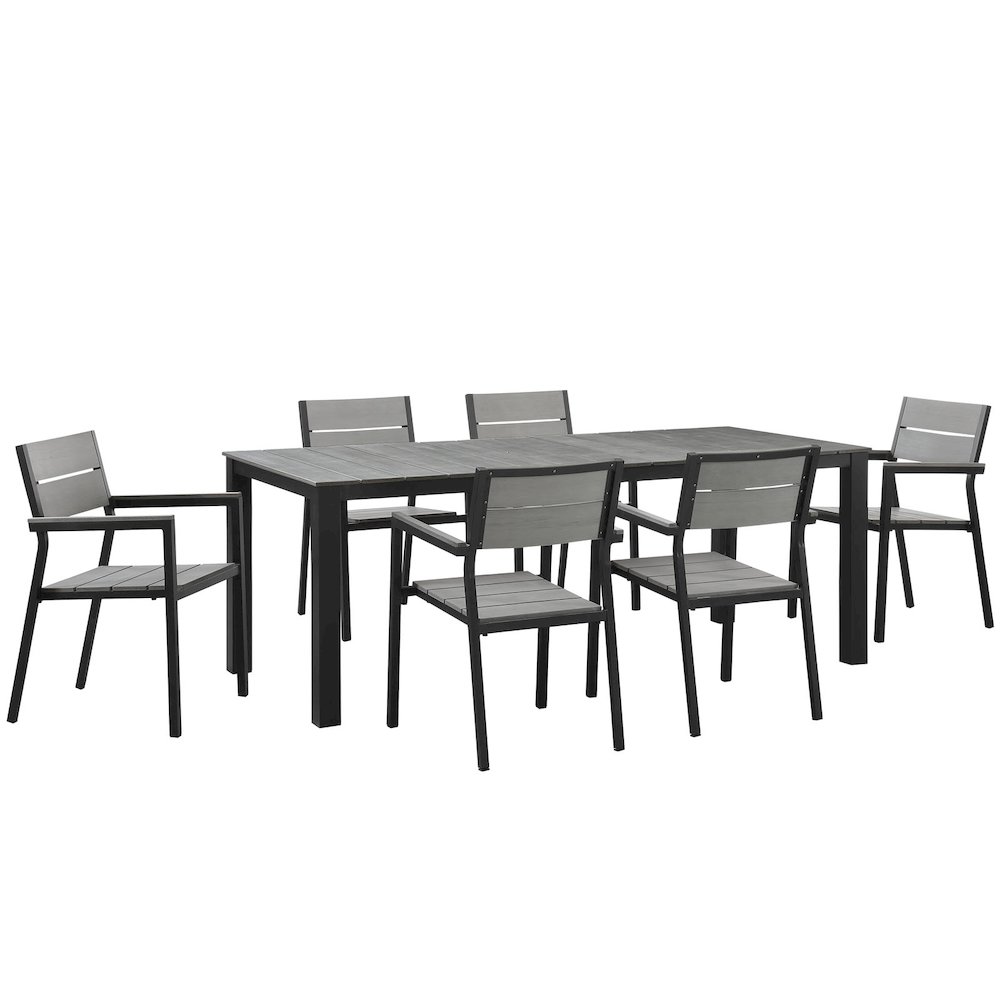 Maine 7 Piece Outdoor Patio Dining Set. Picture 1
