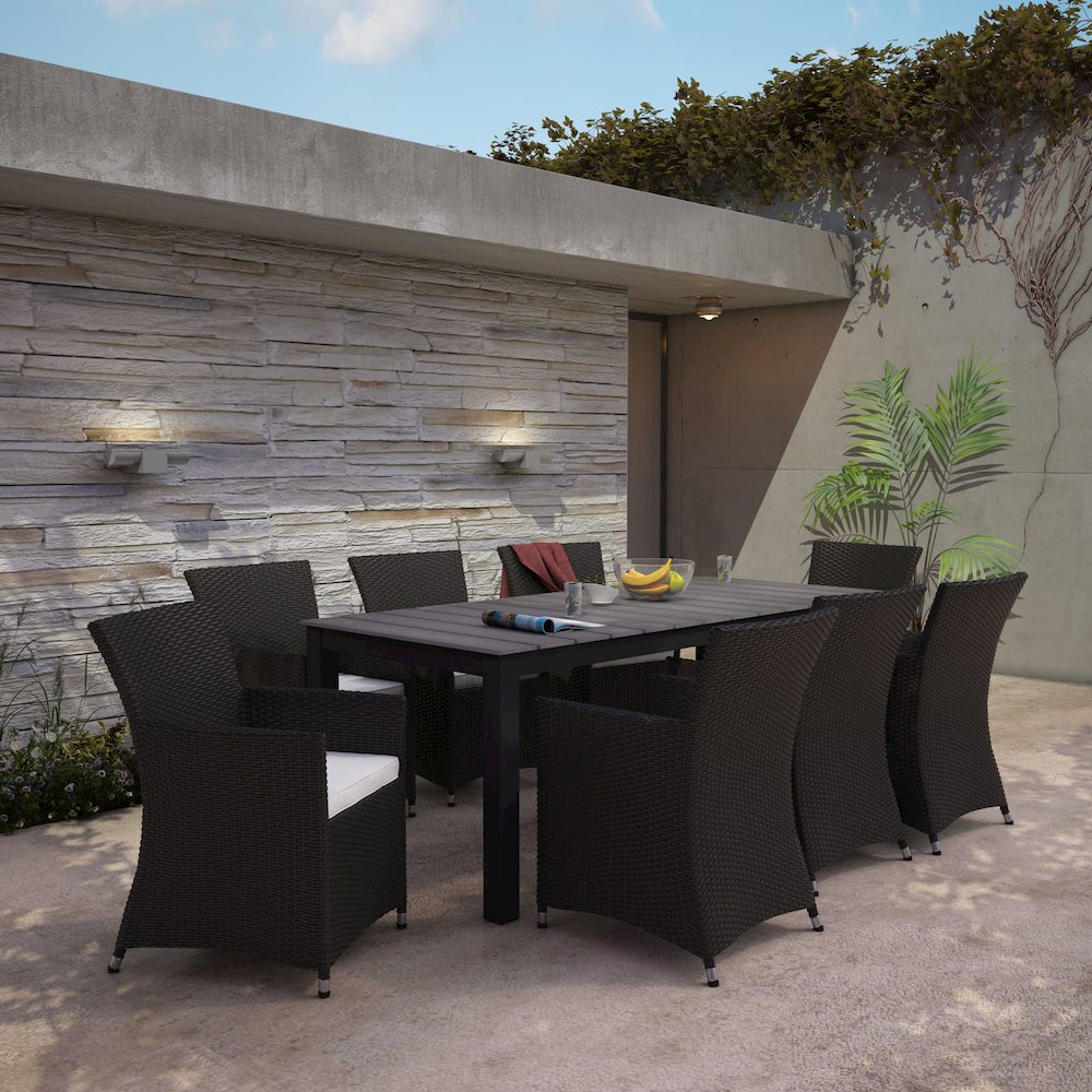 Junction 9 Piece Outdoor Patio Dining Set. Picture 7
