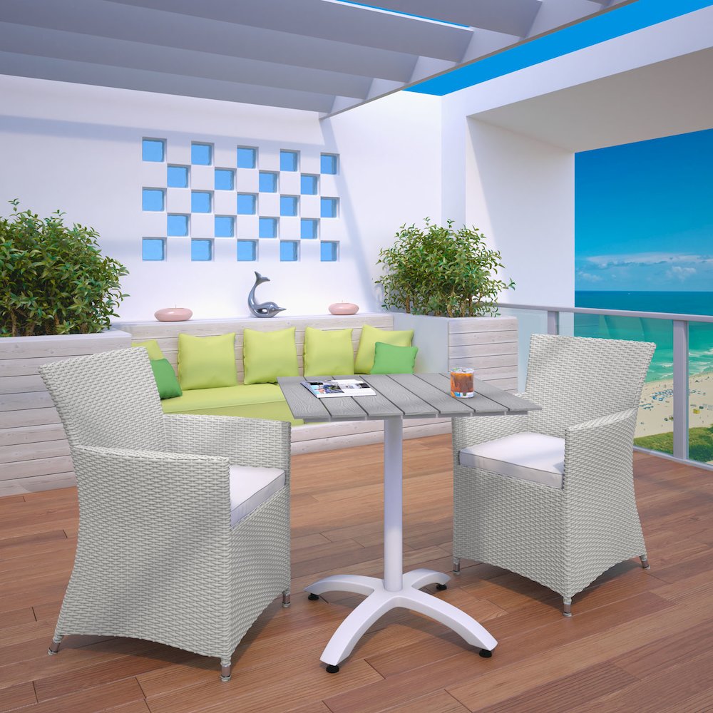 Junction 3 Piece Outdoor Patio Dining Set. Picture 7