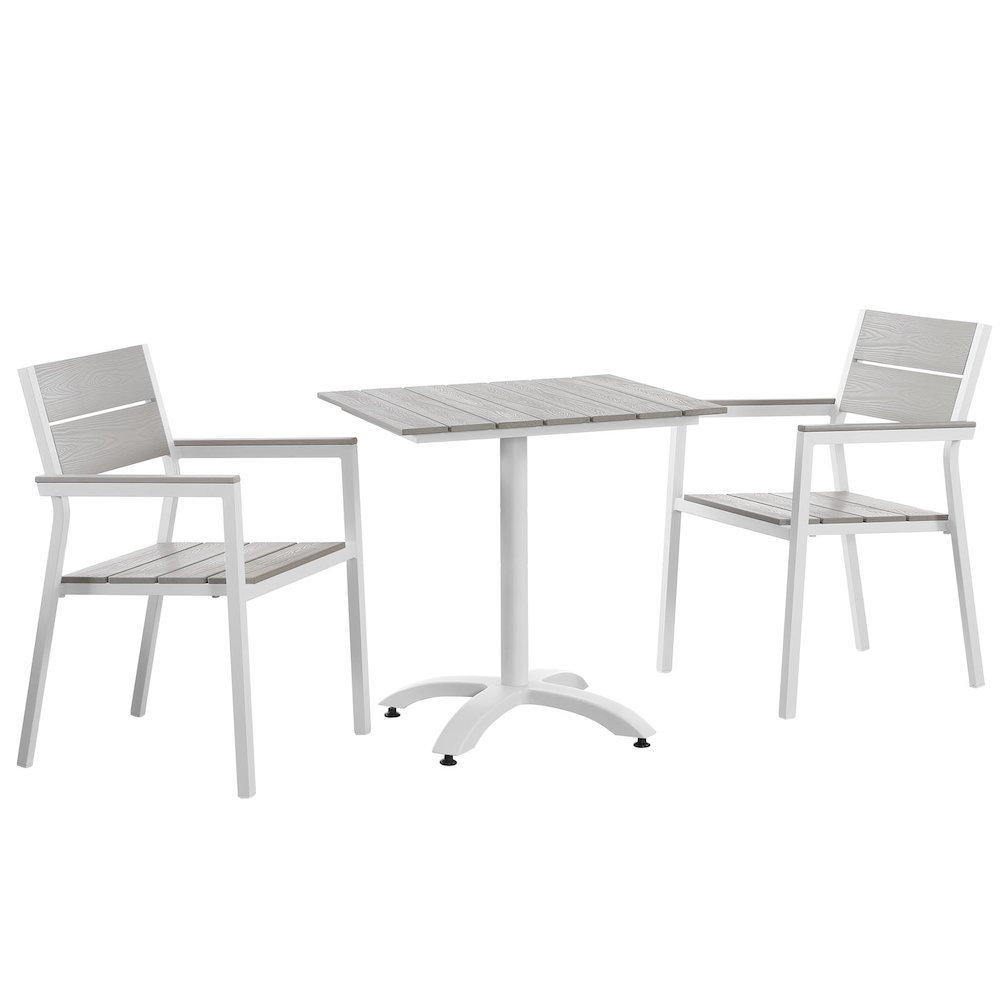 Maine 3 Piece Outdoor Patio Dining Set. Picture 1