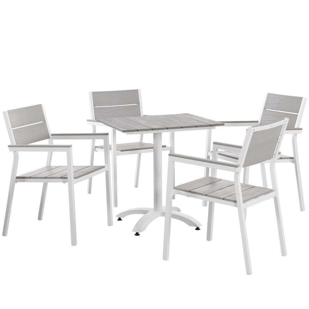 Maine 5 Piece Outdoor Patio Dining Set. Picture 1