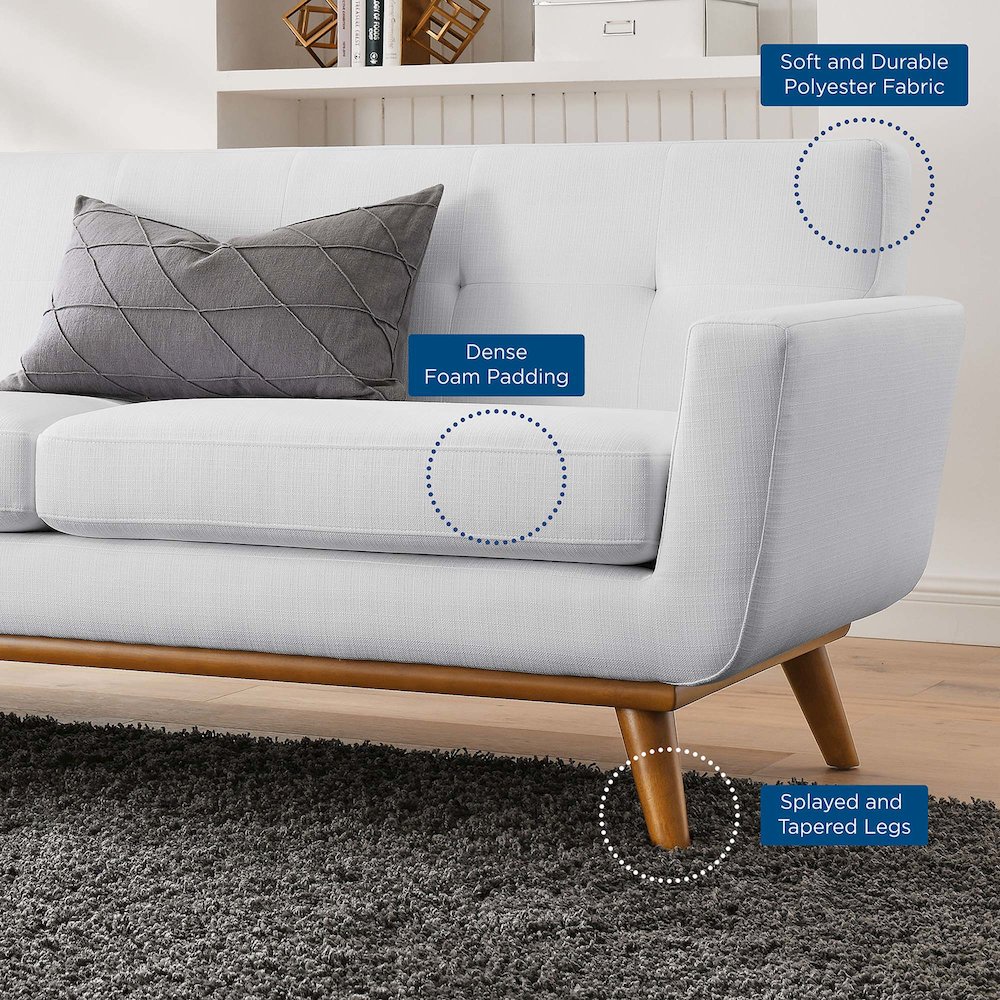 Engage Right-Arm Upholstered Fabric Loveseat. Picture 6