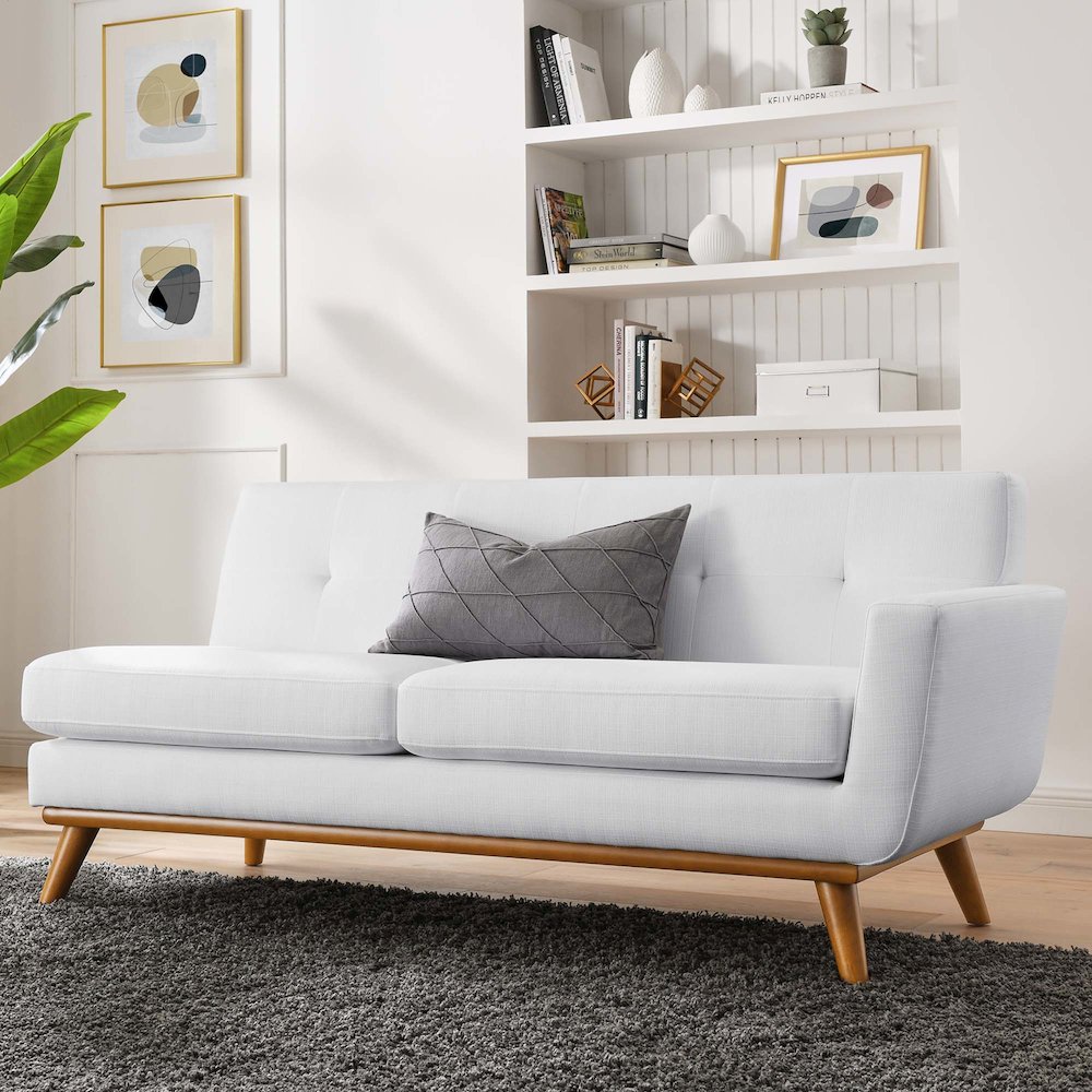 Engage Right-Arm Upholstered Fabric Loveseat. Picture 5